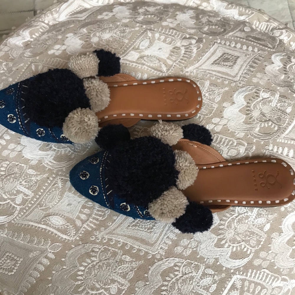 Figue x Anthropologie blue Slides